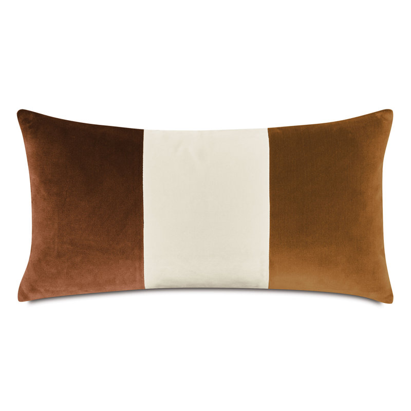 Coussin Uma, Rectangle H 11 po x l 21 po, Brun / vert / ivoire