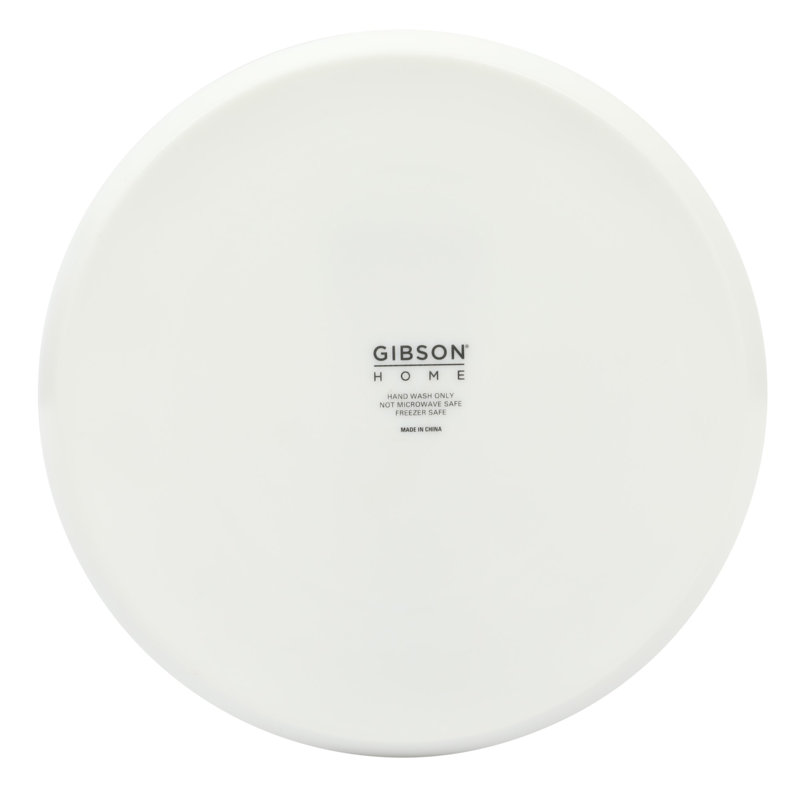 Gibson Home Modern Opal (Service for 4) 16 Piece Glass Chip Resistant Dishes Double Plates and Bowls Lightweight  Dinnerware Set