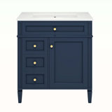 Modern Bathroom Storage Cabinet with 2 Drawers and a Tip-out Drawer,Top Sink