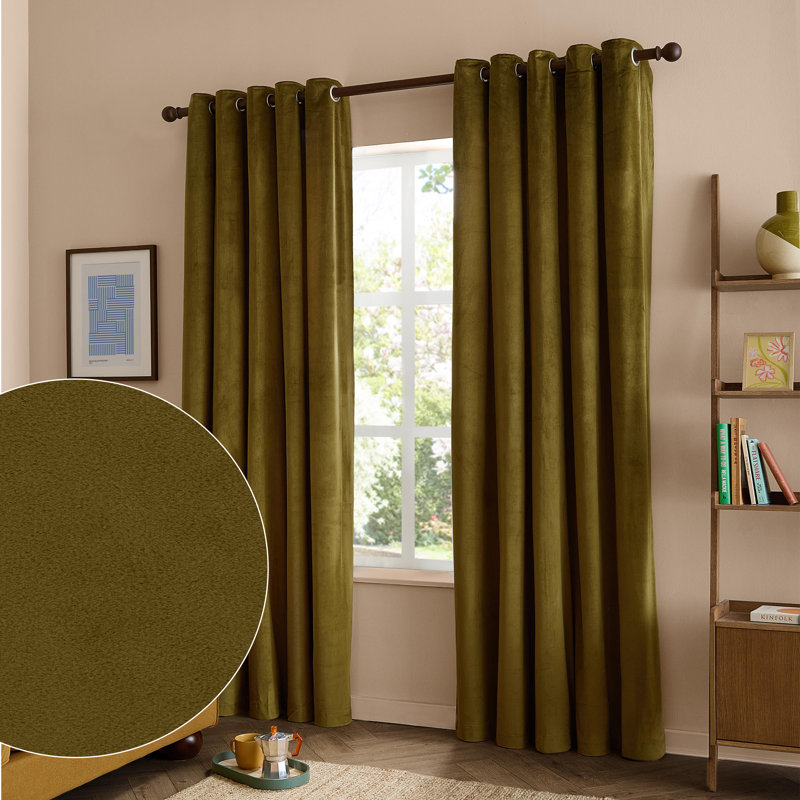 The Ultimate Velvet Blackout Curtain Panel Pair, 168 cm Width x 137 cm Drop