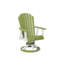 Berlin Gardens Comfo Back Regular Top With White Base Swivel Rocker Dining Chair-1193892902