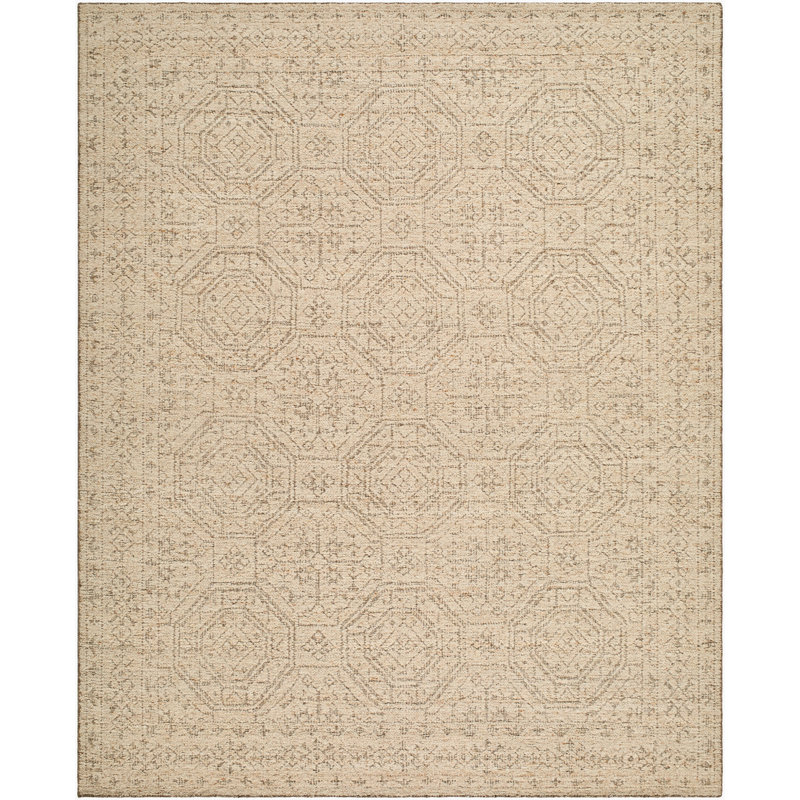 Exquisite Area Rug in Beige, Rectangle 9' x 12'