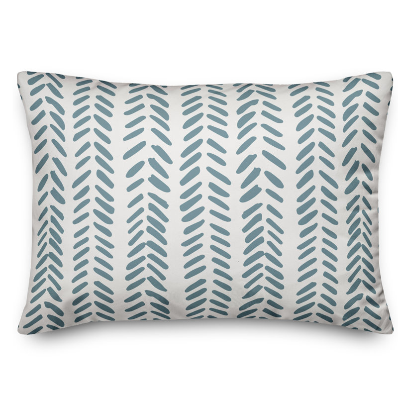 Geometric Reversible Throw Pillow, Blue