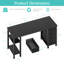 Bureau rectangulaire avec tiroirs et tablettes de rangement-387207055-387207040