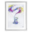«Spring Elephant & Paint Splatter», reproduction encadrée sous verre, conception de Marc Allante-922163307-922163296