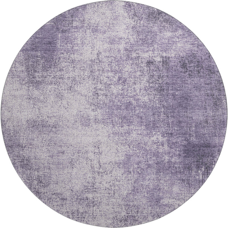 Premium Machine Washable Mayfield AMF1903 Modern Rug, Round 8'