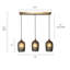 Luminaire suspendu 3 lumières Amedeo