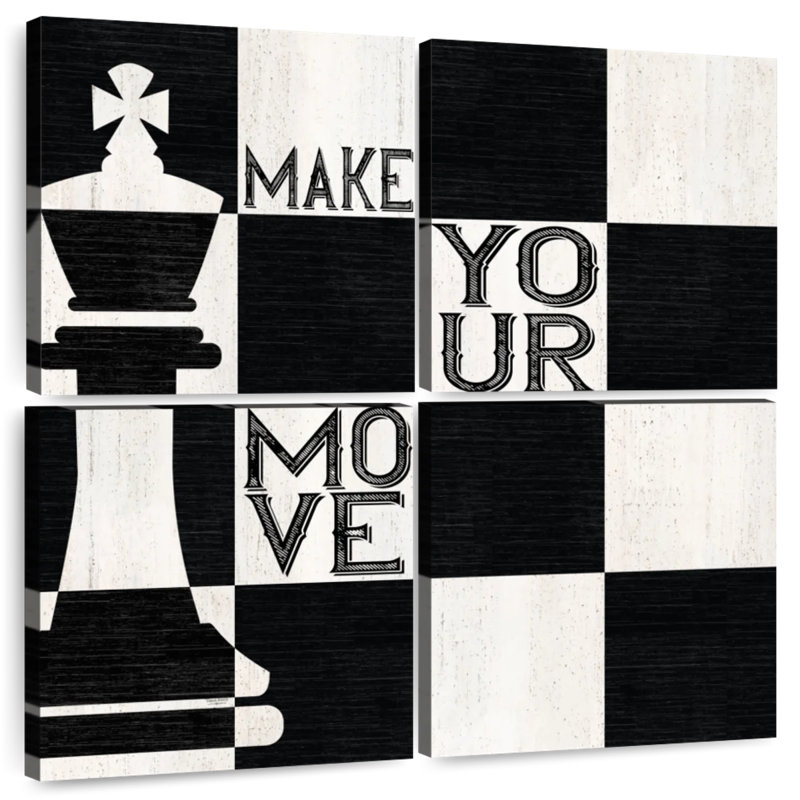 Senne Chessboard Sentiment I - Make Your Move, H 18 po x l 18 po