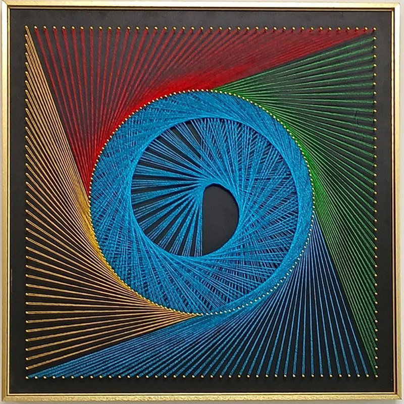 Ensemble de bricolage à cordes - Helix dynamique. Peinture à ongles géométrique Wizardi F07-M12-2-DHGG29223