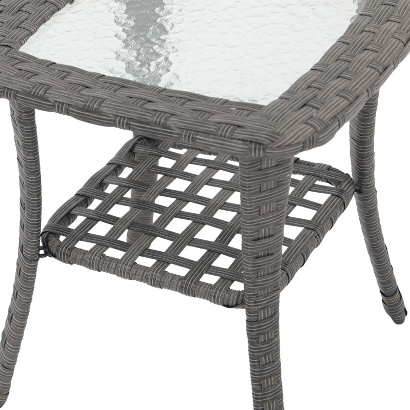 Aviah 2 - Person Patio Conversation Set with Cushions, Gray