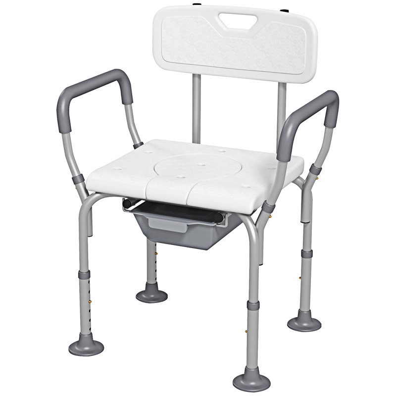 Modern Shower Chair with Back and Arms