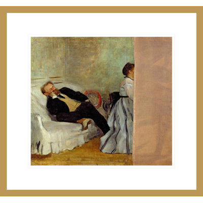 «Monsieur et madame Édouard Manet» par Edgar Degas, impression giclée encadrée