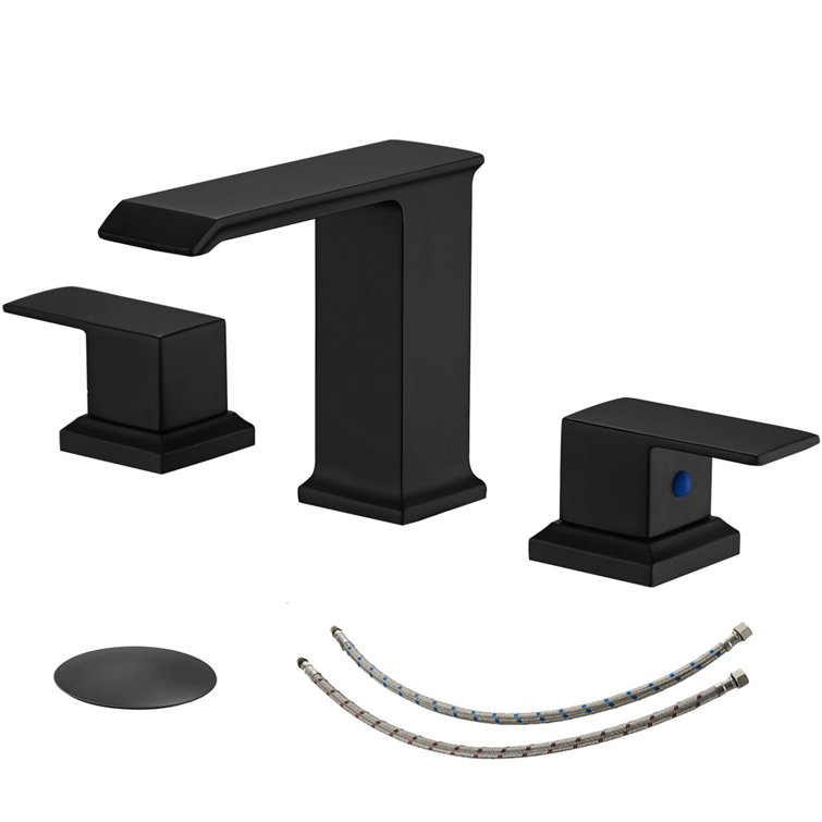Widespread 2-handle Bathroom Faucet with Drain Assembly