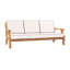 Canapé de patio à assise profonde avec coussins teck Coral