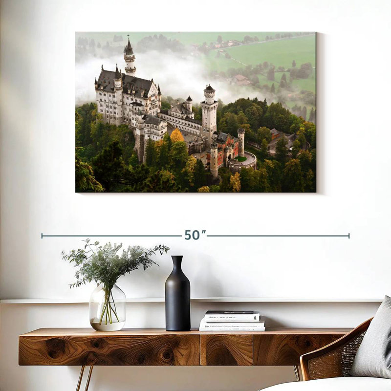 Lilie Misty Neuschwanstein Castle, H 26 po x l 39 po