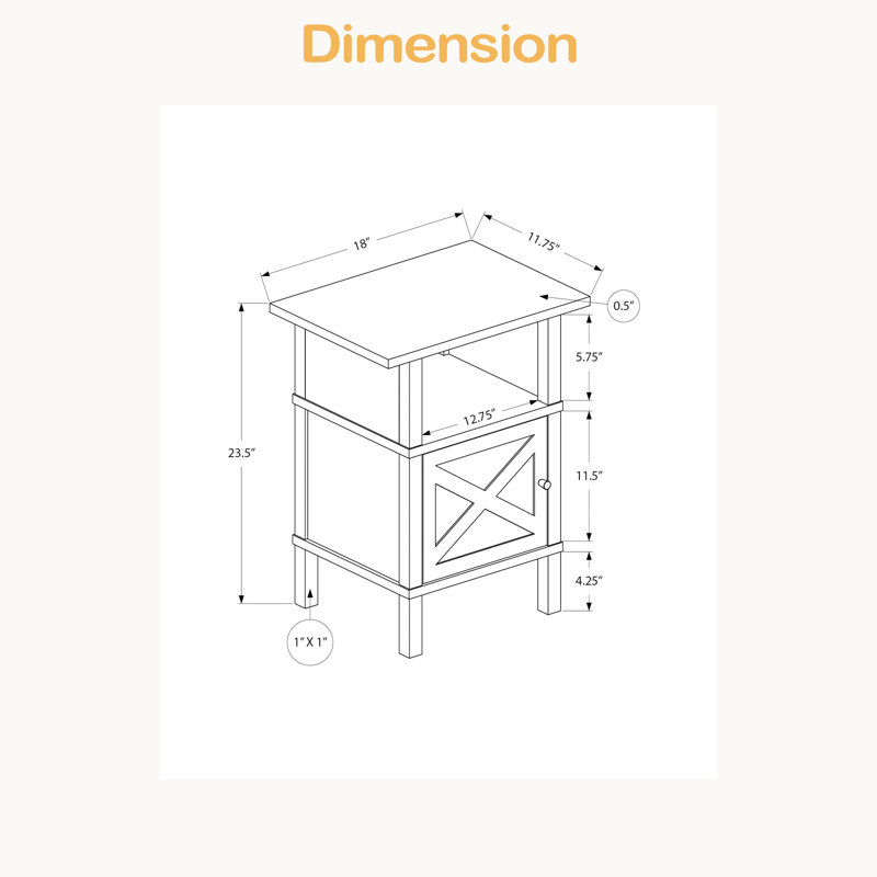 Table d'appoint, table d'appoint, bout, salon, petit, rangement, Chêne