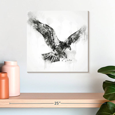 Brampt Eagle Flying Black And White