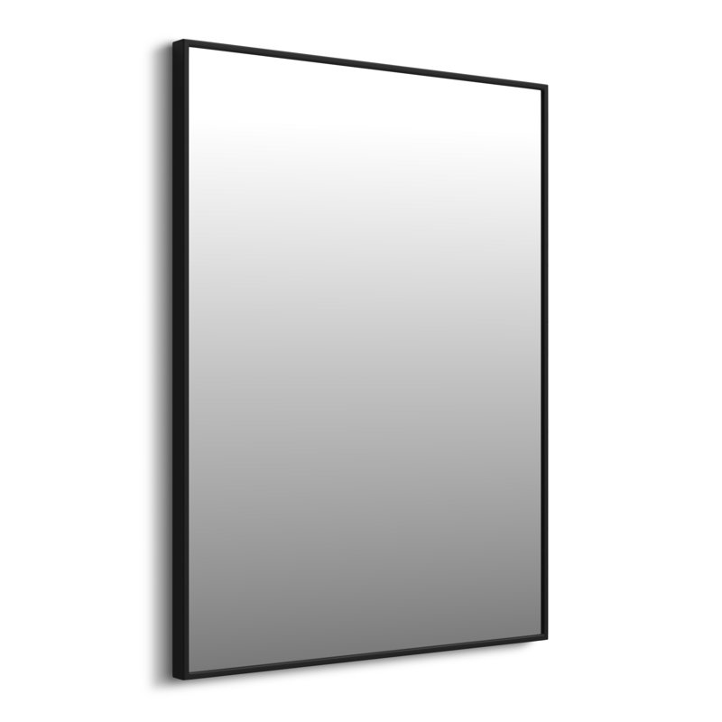 Miroir de salle de bain Chandrram, 39,5 po x 29,5 po, Noir