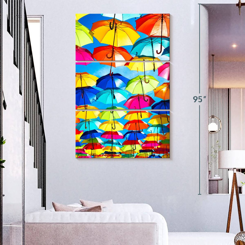 Parasols colorés Kerner - ciel bleu, H 74 po x l 48 po