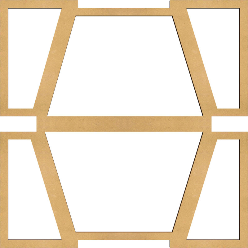 Panneaux muraux en bois Greeley, Naturel, H 11 3/8 po x l 11 3/8 po x P 3/8 po