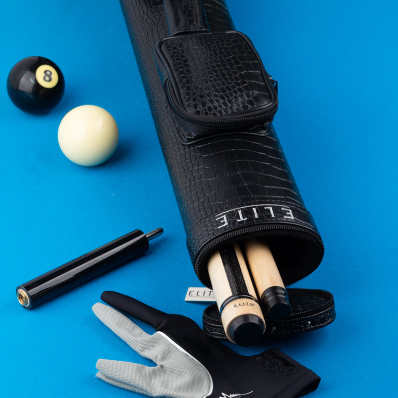 33" 2 Butt and 2 Shaft Textured Pool Cue Case, Black