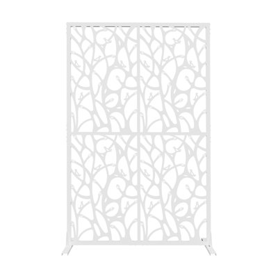 W3.8Ft X H6Ft Bird-Shaped Outdoor & Indoor Decorative Metal Privacy Screen Divider by Red Barrel Studio