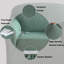 Fabric Box Cushion Sofa Slipcover-374379839