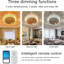 Aarie Crystal Bladeless Ceiling Fan Light,Ceiling Fan with Lights Remote Control,Low Profile Ceiling Fan-108939791