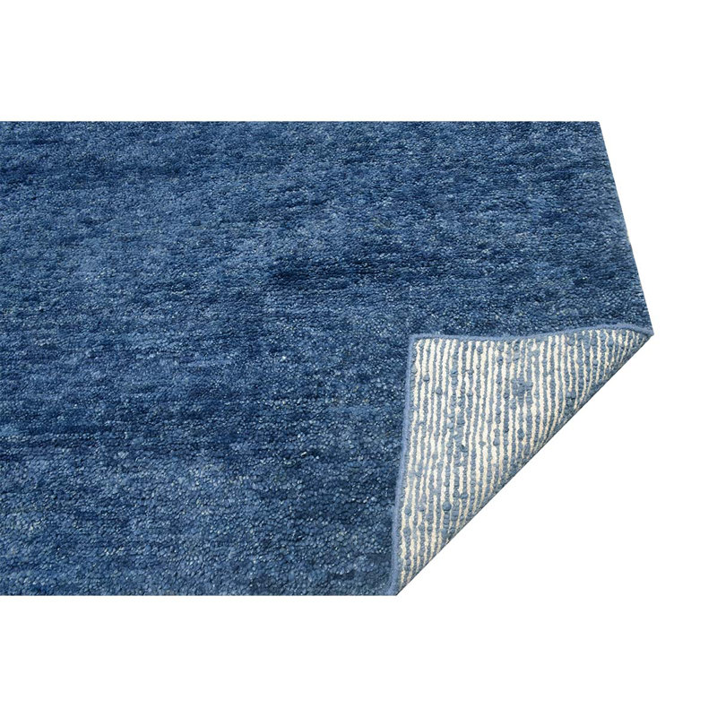 Moroccan Wool Area Rug in Navy