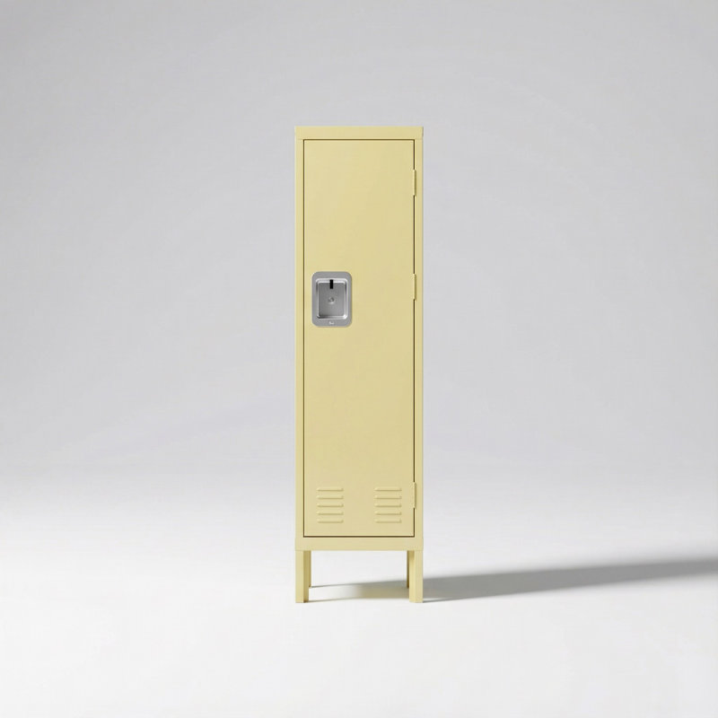 Tontouta Steel Single Storage Cabinet ( 54'' H x 15'' W x 15'' D), Yellow