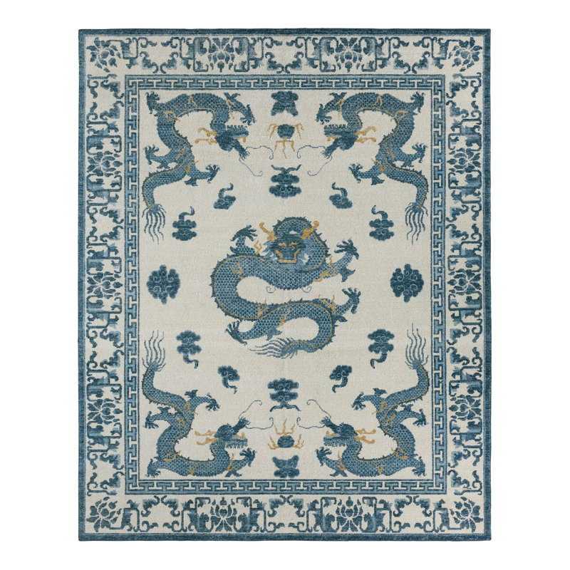 Jaipur Living Cobal Hand Knotted Area Rug ( 8'x10'), Rectangle 10' x 14'