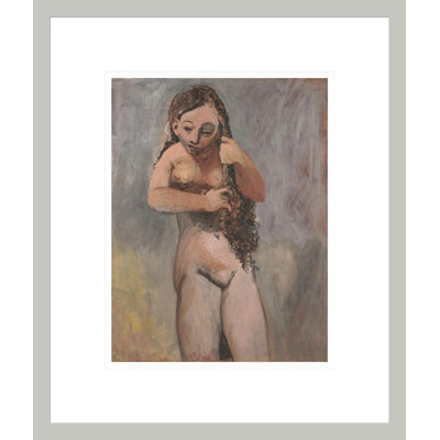 Nude Combing Her Hair by Pablo Picasso -Framed Giclee Print