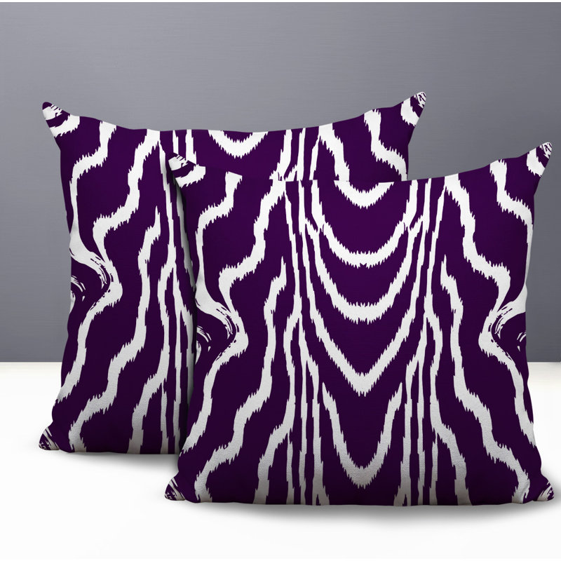Oreiller réversible intérieur / extérieur Meli, 16 x 16, Purple