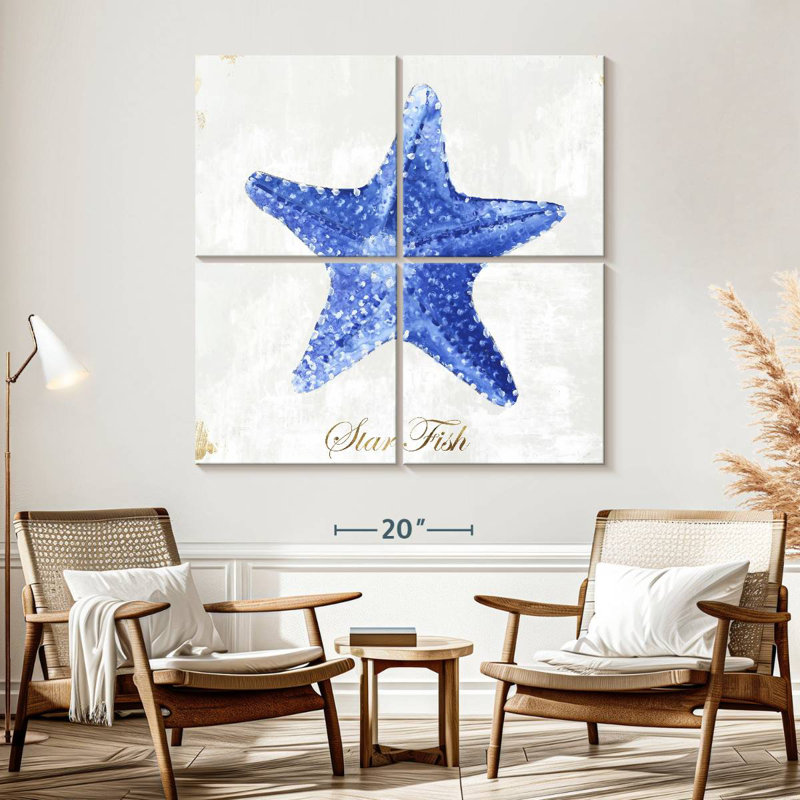 Brampt Blue Starfish, 57" H x 57" W