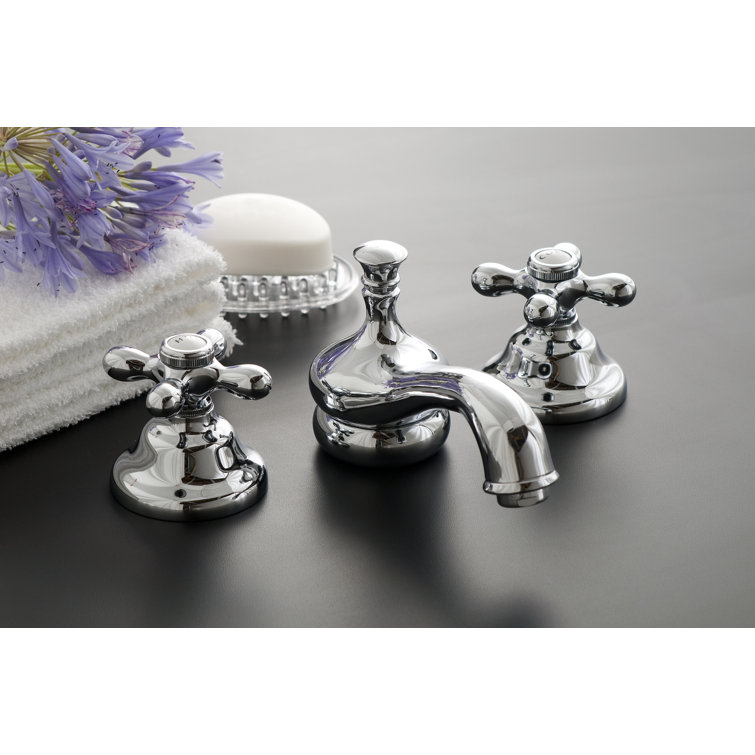 P0820 Sacramento Widespread Lavatory Faucet Set with Cross Handles and Pop-up Drain