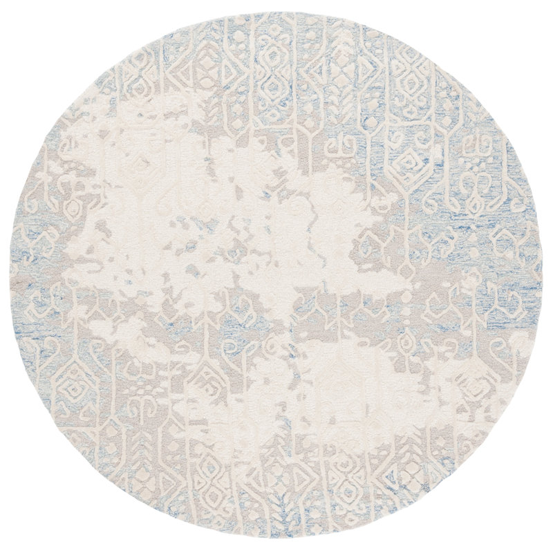 Tapis en laine Raquela, Rond 6 pi