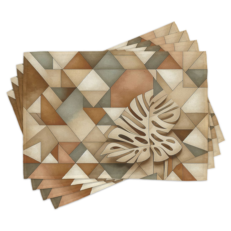 Ensemble de 4 napperons Ambesonne Monstera