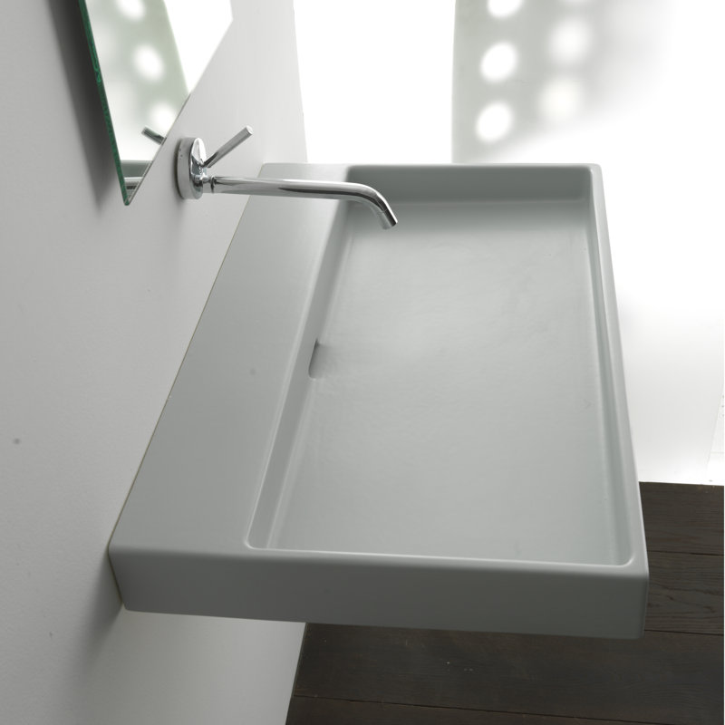 Urban 39.6'' L Bathroom Sink, No Hole
