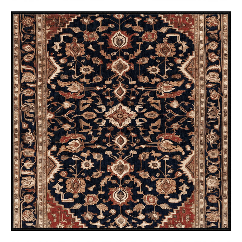 Tapis brun lavable à la machine, Carré 4 pi