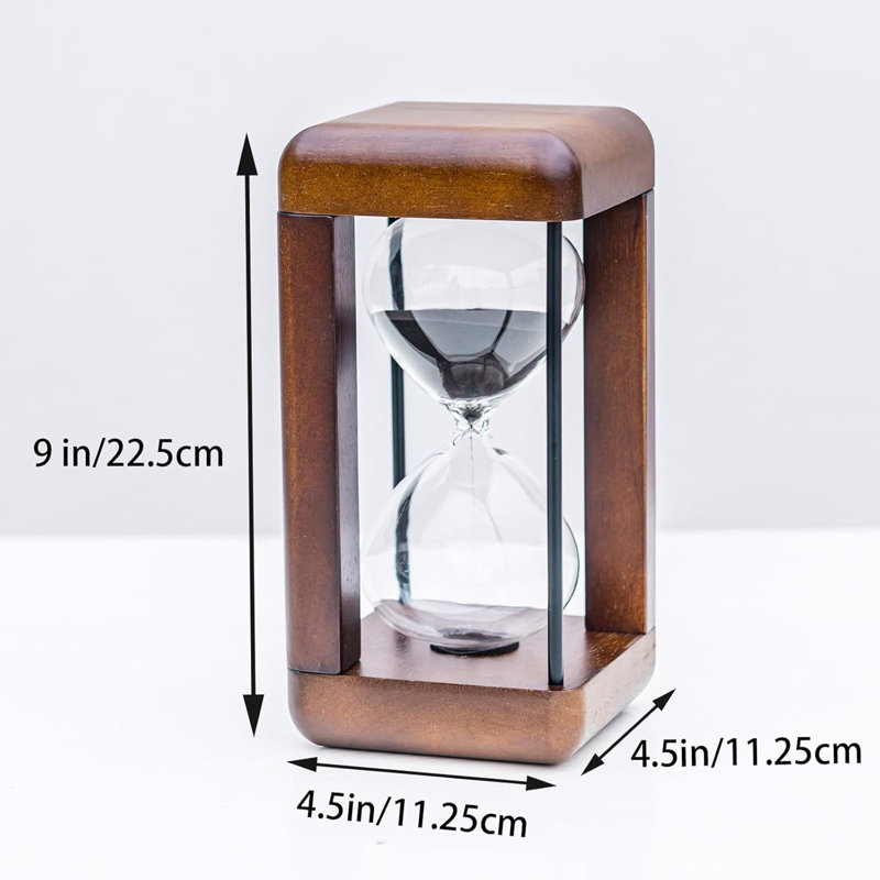 Large premium walnut hourglass