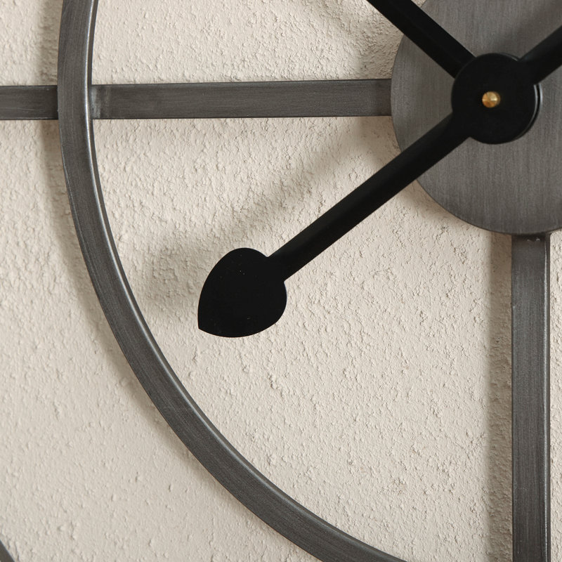 Modern Retro Oversized 43.31" Metal Roman Numeral Wall Clock
