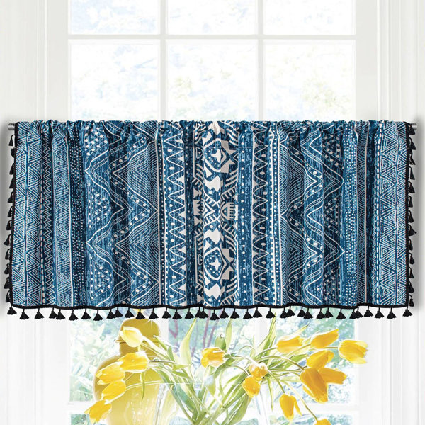 Kbndieu Valance Curtains for Kitchen - Window Light Blocking Short Rod ...
