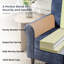 Fauteuil d'appoint rembourré à accoudoirs roulés Luelle-217720205