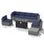 Ensemble de conversation modulaire en osier pour 6 personnes avec coussins-519818093