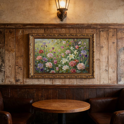 Roses Lilies Tulips_1Ornate Vintage Wall Frame – Decorative Gold Frame for Art.