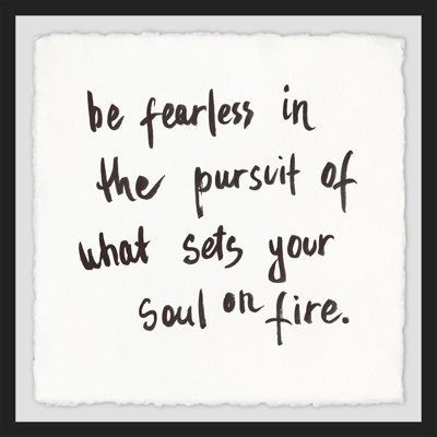 'Be Fearless' Framed Textual Art Print