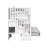 Tena Twin over Twin Solid Wood Standard Bunk Bed with a 3 Step Stairway, 3 Built-In Drawers and a Twin Trundle, White-94904691