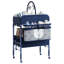 Table à langer réglable en hauteur pour bébé avec roulettes, station à couches pliable avec 2 tiroirs et rangement, organisateur de chambre de bébé mobile avec plateau imperméable pour les nouveau-nés-130703023