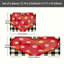 Tapis de cuisine Red Heart à carreaux, 2 pièces, pour la cuisine et le vestibule