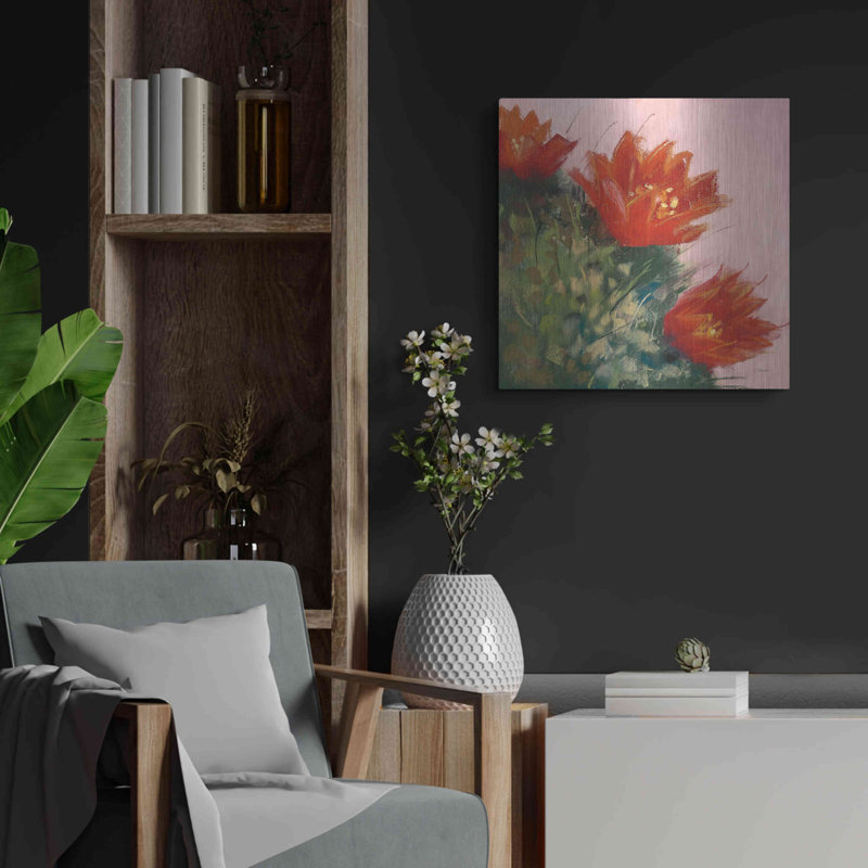«Blooming Succulent IV» par Carol Rowan, H 24 po x l 24 po